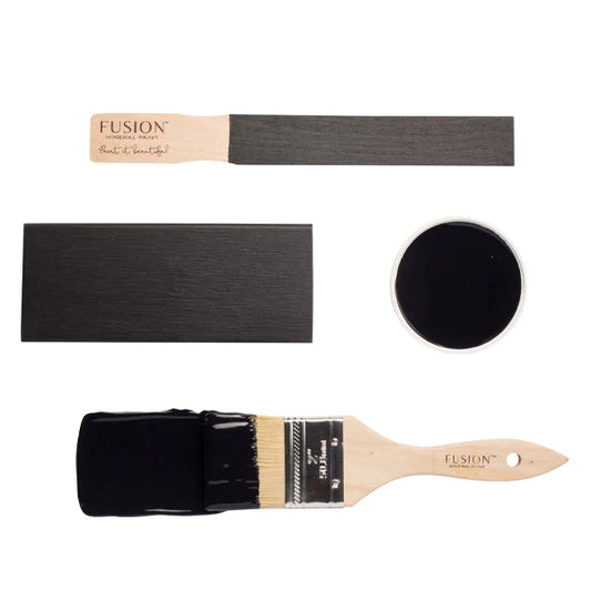Fusion Mineral Paint - Coal Black - The 3 Painted Pugs