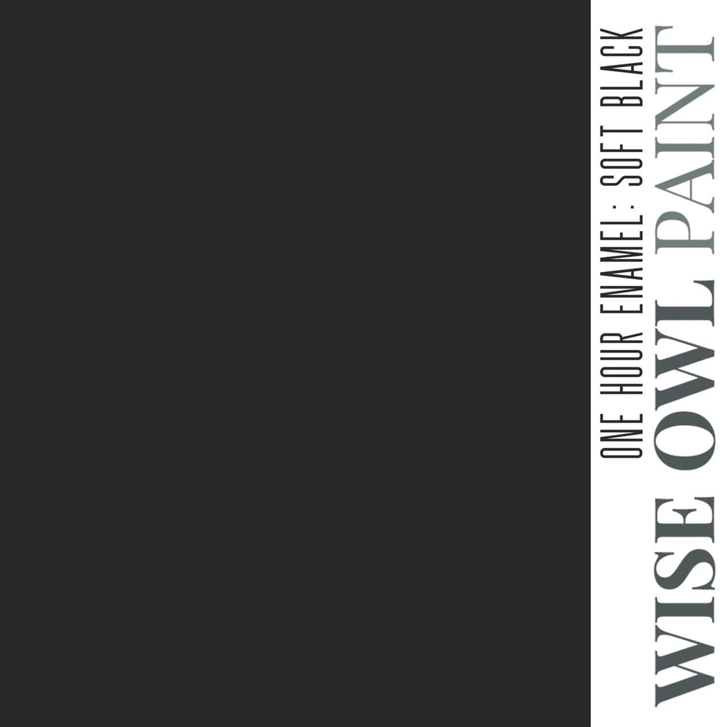 Wise Owl One Hour Enamel Paint Soft Black - The 3 Painted Pugs