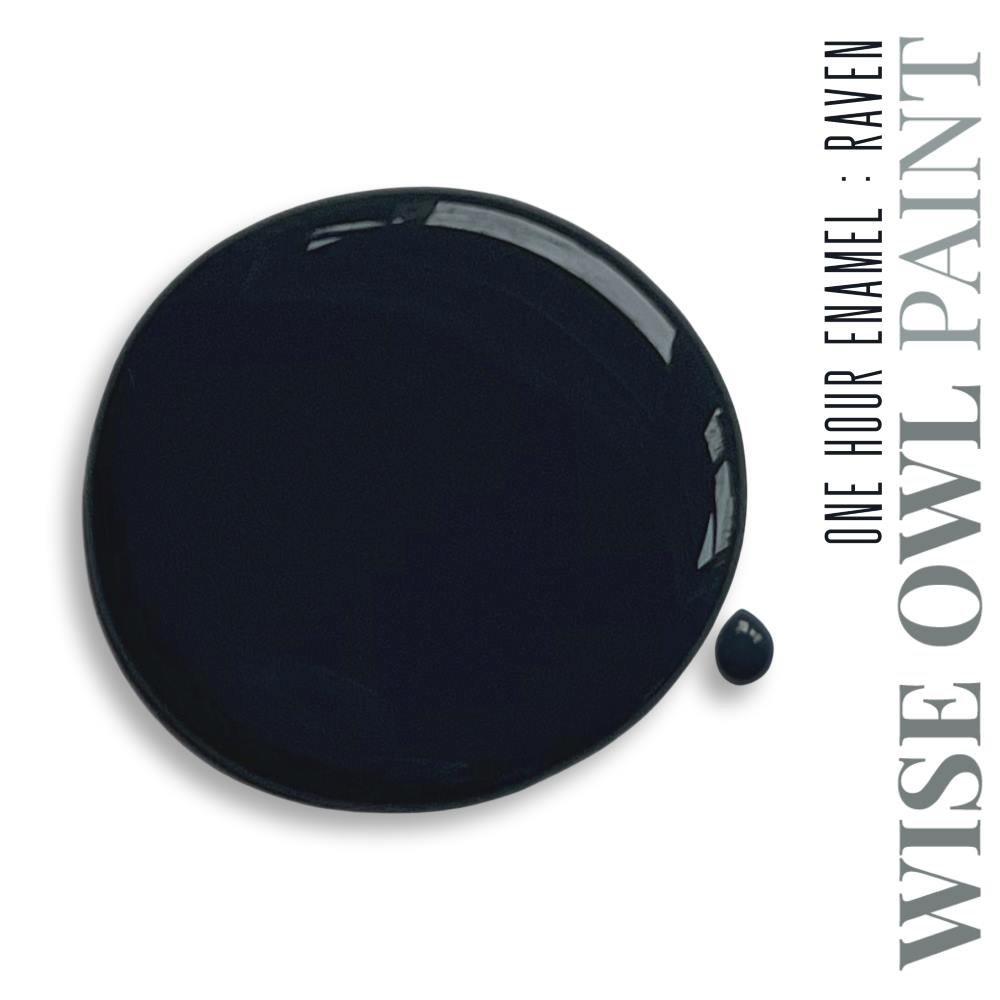 Wise Owl One Hour Enamel Luxury Earth Collection Wrought Iron, Resene  Black White