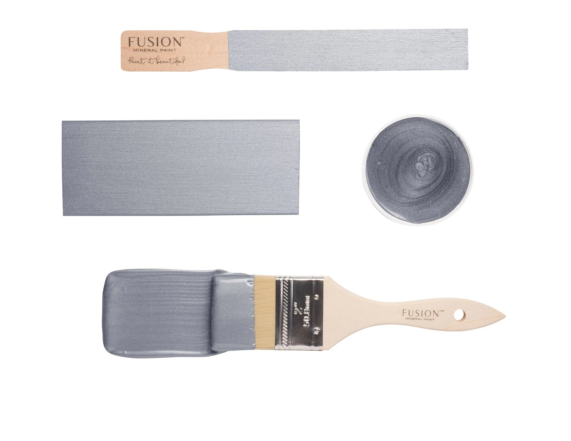 Fusion Metallic Paint - Silver - The 3 Painted Pugs