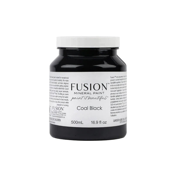 Fusion Mineral Paint - Coal Black - The 3 Painted Pugs